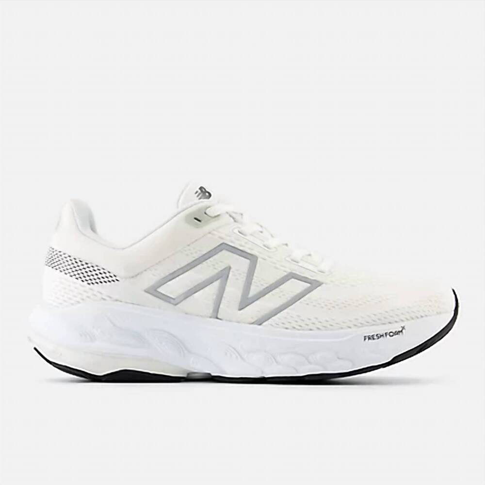 NEW NEW BALANCE women's fresh foam x 860 v14 running shoe in white/sea salt/blac